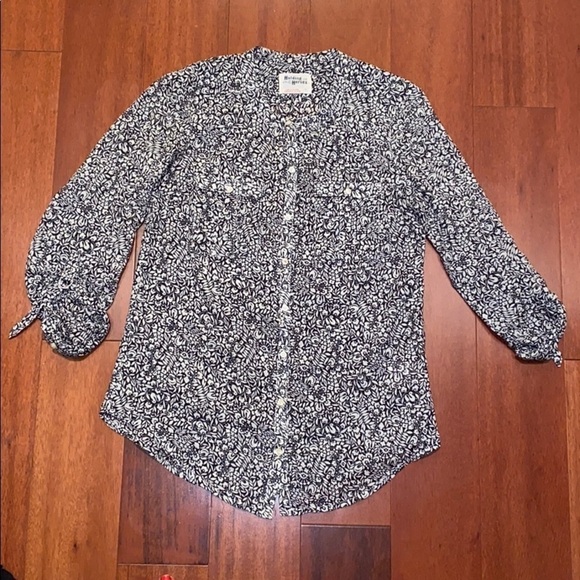 Anthropologie Holding Horses bird floral black top - Picture 2 of 8